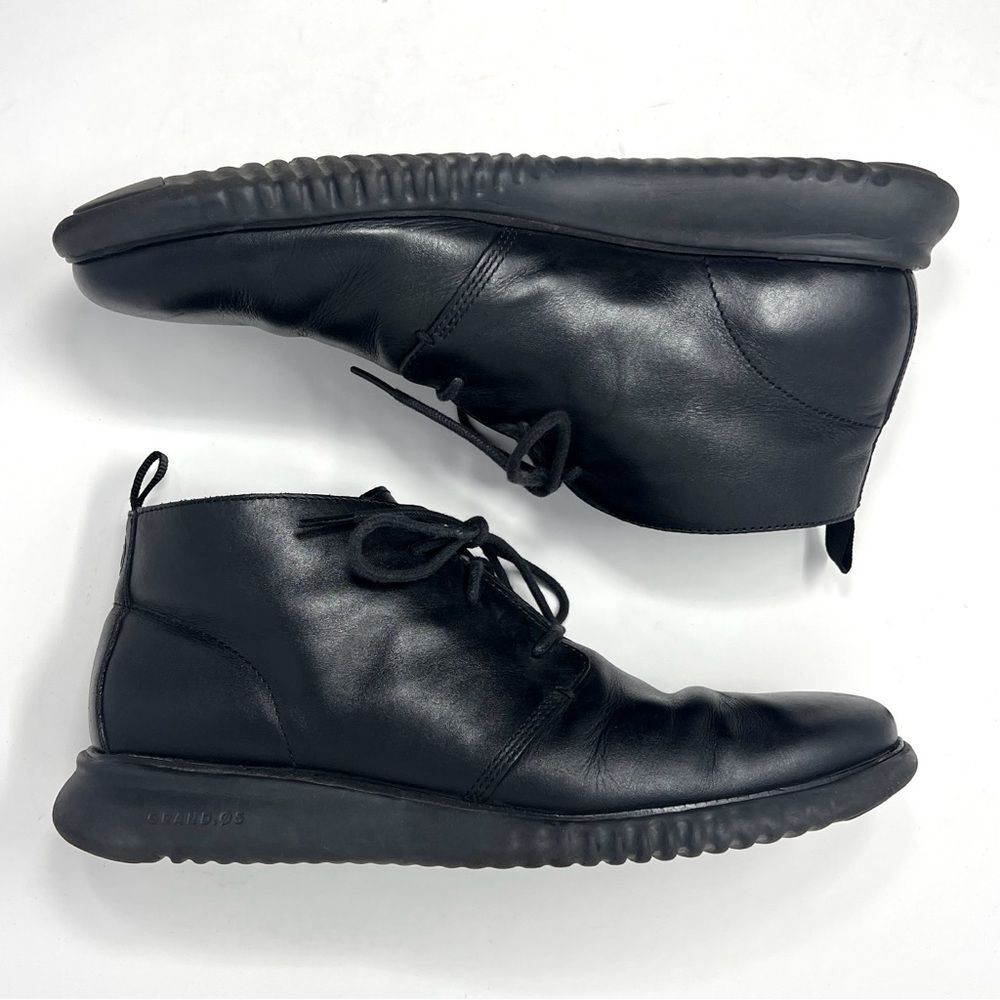 Cole Haan 2.Zerogrand Black Leather Chukka Boots Lace Up Men’s 10.5M - Picture 3 of 9